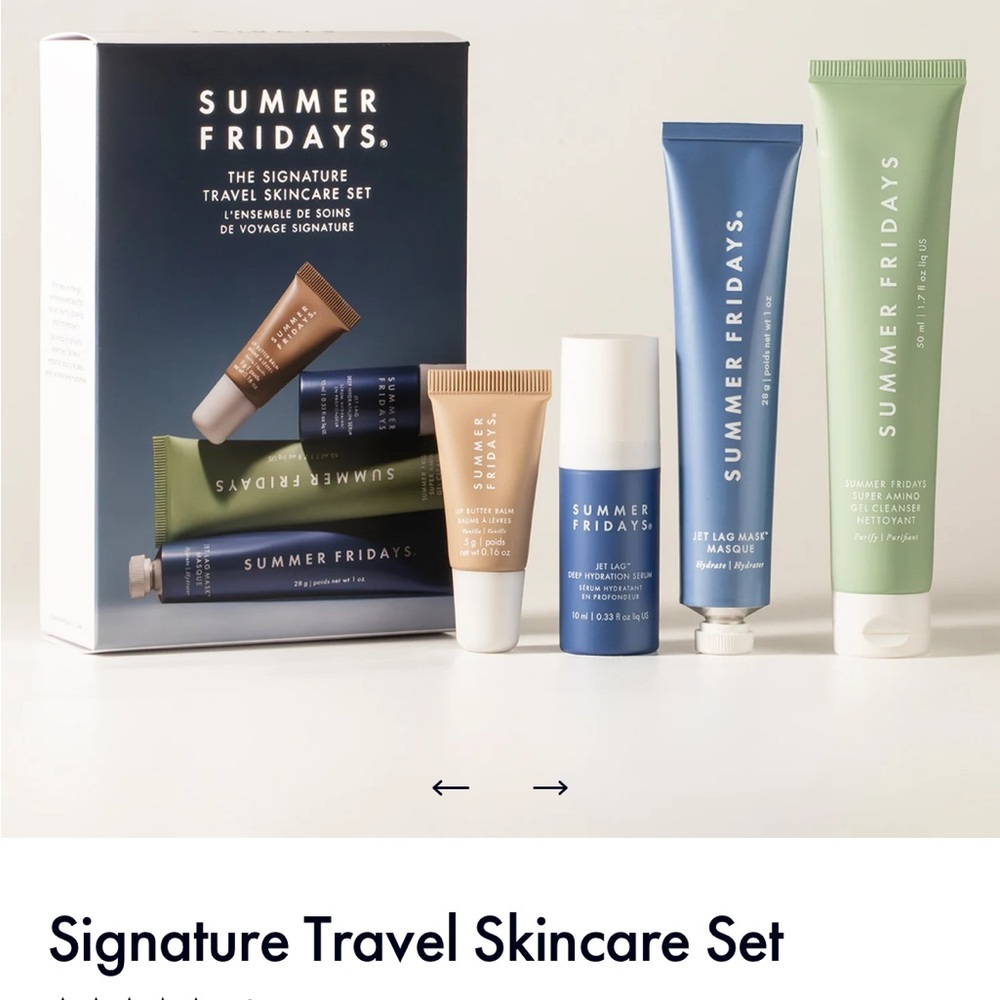 New In Box Summer Fridays Signature Travel Skincare Set